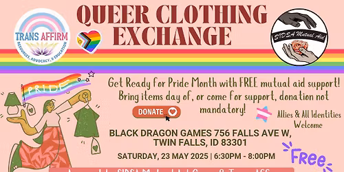 Twin Falls Queer Mutual Aid & Clothing Exchange \ud83c\udff3\ufe0f\u200d\u26a7\ufe0f\ud83c\udff3\ufe0f\u200d\ud83c\udf08