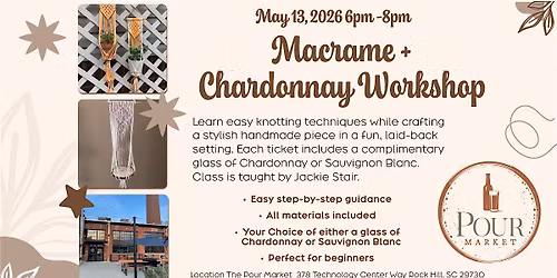 Macrame + Chardonnay Workshop