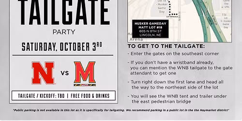 WNB Customer Appreciation Tailgate - Nebraska vs. Maryland Football Game