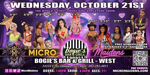 Omaha, NE - Micro Maidens: The Show @ Bogie's Bar & Grill - West
