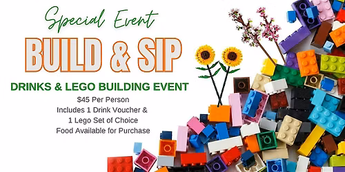 Lego Build & Sip at Snapology - May 23rd 2026