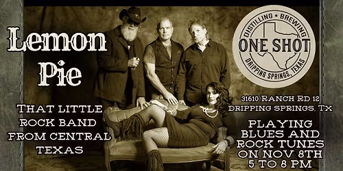 Rock and Roll with Lemon Pie at One Shot Distillery!