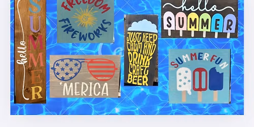 Summer Vibes, Walk-in, Make & Take Board Painting Event at Louie\u2019s Tap House in Roscoe! 