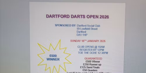 DARTFORD DARTS OPEN 2026