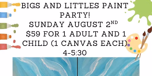 Bigs and Littles Paint Party: Turtles!- 2 for $59