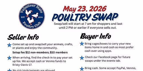 VSPC Spring Poultry Swap: May 23, 2026