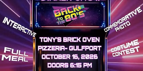 Shop 'Til You Drop Dead: A 1980's Mall Murder Mystery Dinner Show-Tony's Brick Oven Pizzeria