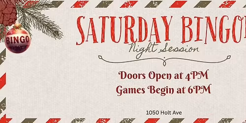 SATURDAY NIGHT BINGO HOLIDAY MONEY GRAB!!!