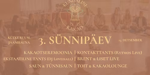 \ud83d\udc0d KUNDALINI KAKAO 3 \ud83d\udd25 \/\/ kontakttants (R\u00fctmos LIVE), Brent & Liset LIVE, ekstaas, kakao & saun \ud83c\udf15