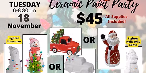Holiday Magic Ceramic Paint Party