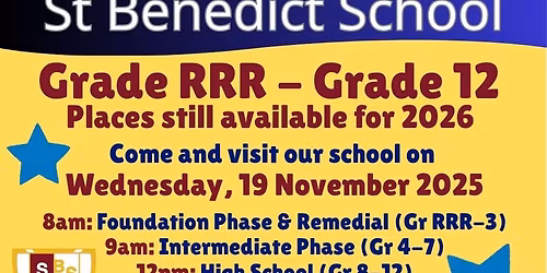Primary and High School Open Day - Nov 2026