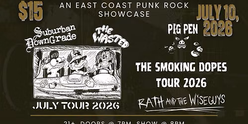 SUBURBAN DOWNGRADE - THE WASTED - PIG PEN - RATH & THE WISE GUYS live at THE TIN ROOF