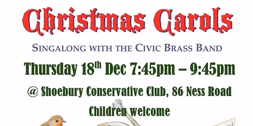 Christmas carols with the civic brass band- children welcome