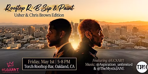 Usher and Chris Brown Sip and Paint