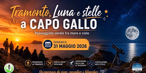 TRAMONTO, LUNA E STELLE A CAPO GALLO