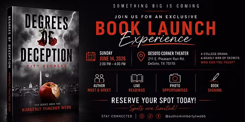 Degrees of Deception: City Secrets Book Launch Event