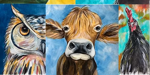 An introduction to acrylic 'quirky animal' paintings with Helen's Paintbox