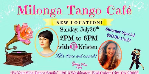 Milonga Tango Caf\u00e9 ~ Sunday Afternoon Edition with DJ Kristen
