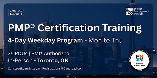 PMP\u00ae Exam Prep \u2013 4-Day Certification Training (Toronto)