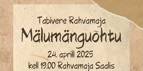 M\u00e4lum\u00e4ngu\u00f5htu