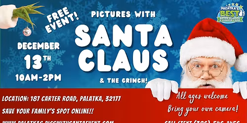 Palatka's Best Pictures with Santa 2025