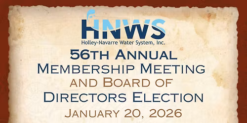 HNWS 56th Annual Membership Meeting and Board of Directors Election