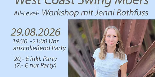 West Coast Swing All-Level Workshop mit Jenni \/ anschlie\u00dfend Party