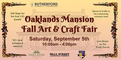 2nd Annual Fall Art & Craft Fair