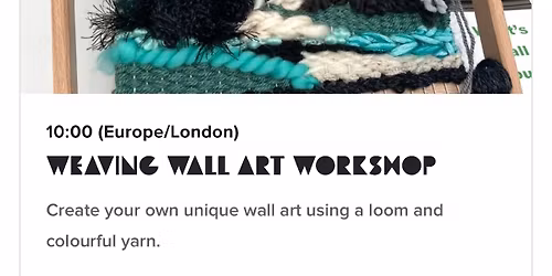 Weaving wall art workshop