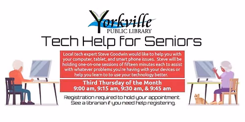 Yorkville 1 on 1 tech help - 15 minute sessions