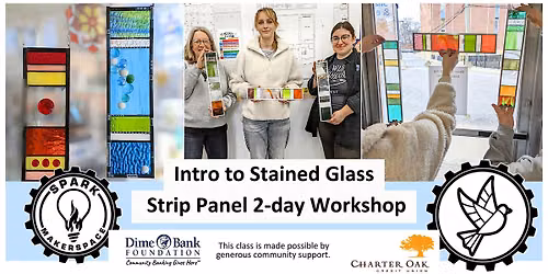 Intro to Stained Glass: Strip Panels 2-day Workshop (8\/8 & 8\/9)