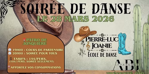 Soir\u00e9e de danse du 28 mars 2026