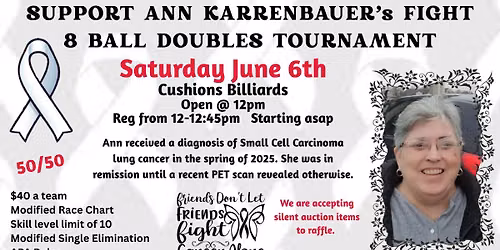 Benefit & Pool Tournament for Ann Karrenbauer