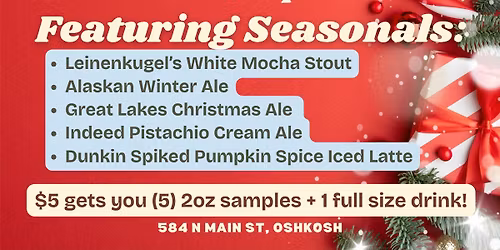 Thirsty Thursday Sample Night - Seasonal Drinks