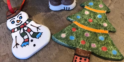 Christmas Themed Pottery Painting