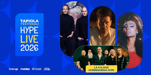Hype Live - Pikkujoulut: Y\u00d6, Neon 2, Olli Halonen, Sara Siipola 5.12.2026