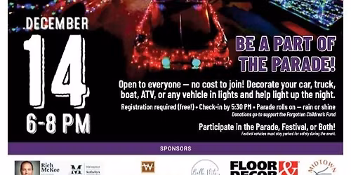 PARTICIPANTS: \ud83d\ude98\ud83c\udf849th Annual Christmas Light Parade & Festival! \ud83c\udf85\ud83c\udffb\ud83e\udd73