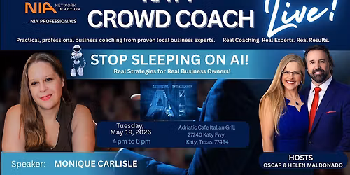 NIA KATY CROWD COACH LIVE! featuring: MONIQUE CARLISLE