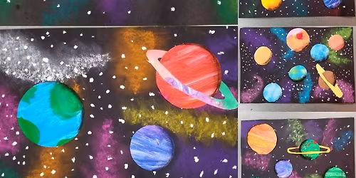 Solar System Chalk Pastel Workshop- Kids $5 Tuesday Morning Craft Class