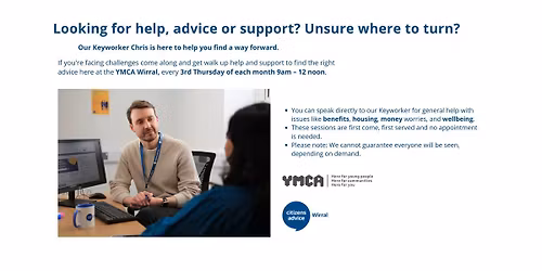 Walk up support and guidance at the YMCA Wirral