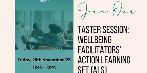 taster session: wellbeing & connection facilitators' Action Learning Set