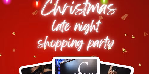 Christmas late night shopping party.