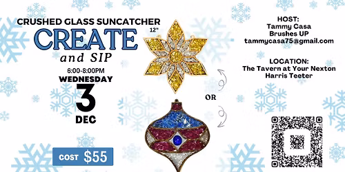 Sparkle & Sip Crushed Glass Suncatcher: Holiday Edition at The Tavern at Your Nexton Harris Teeter