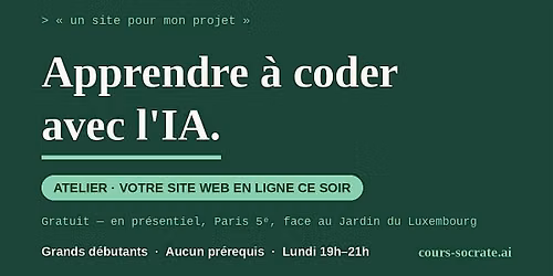 Cr\u00e9ez votre site web ce soir, avec l'IA (grands d\u00e9butants)