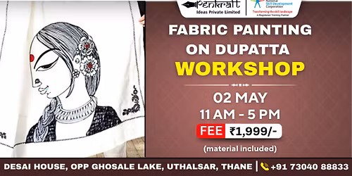 Penkraft Fabric Painting On Dupatta Workshop