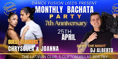 Leeds Monthly Bachata Party 7th Anniversary | Chrysoula & Joanna | DJ Alberto