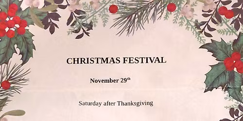 Trinity Evangelical Lutheran Church 2nd Annual Christmas Festival 