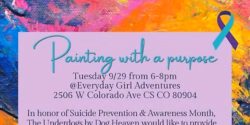 Painting with a purpose: Suicide Prevention & Awareness