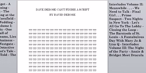 Dave DeRose Can't Finish a Script - St. Louis Fringe Festival