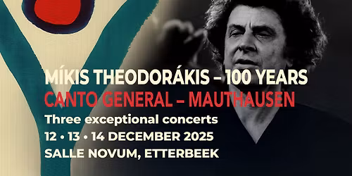 Theodor\u00e1kis 100 Years \u2013 Canto General in Brussels